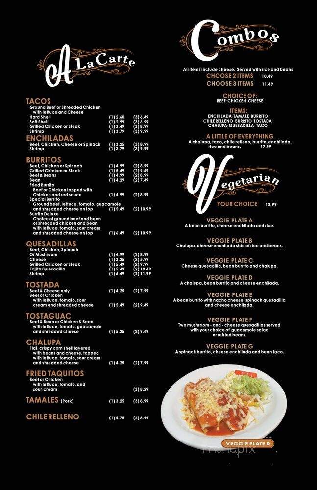 Casa Blanca Mexican Restaurant - Murfreesboro, TN menu_pic