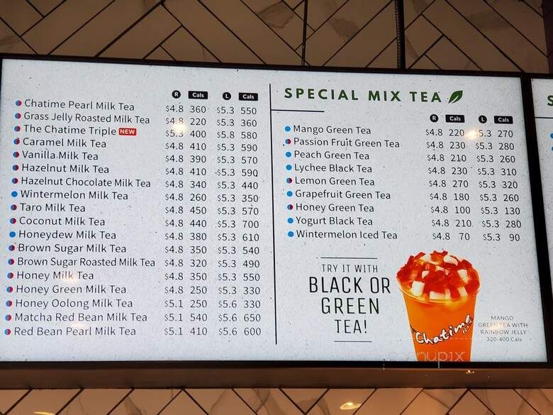 Chatime - Toronto, ON menu_pic