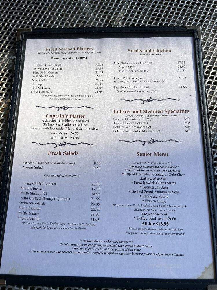 Dockside Seafood and Grill - Branford, CT menu_pic