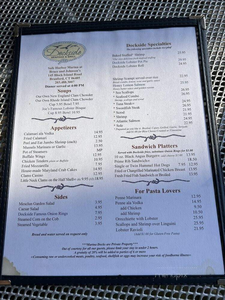 Dockside Seafood and Grill - Branford, CT menu_pic