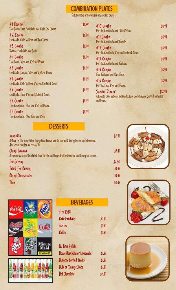 El Burrito Mexican Restaurant - Milford, NE menu_pic