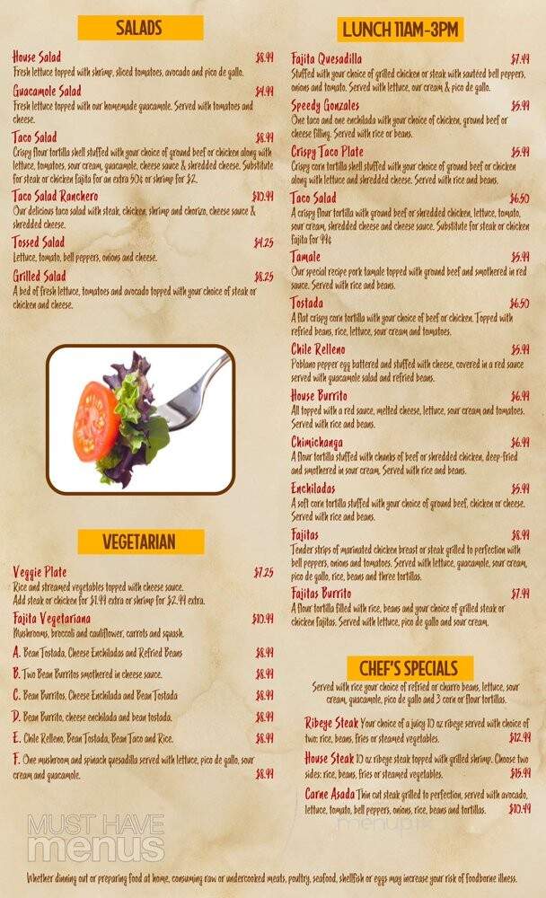 El Burrito Mexican Restaurant - Milford, NE menu_pic