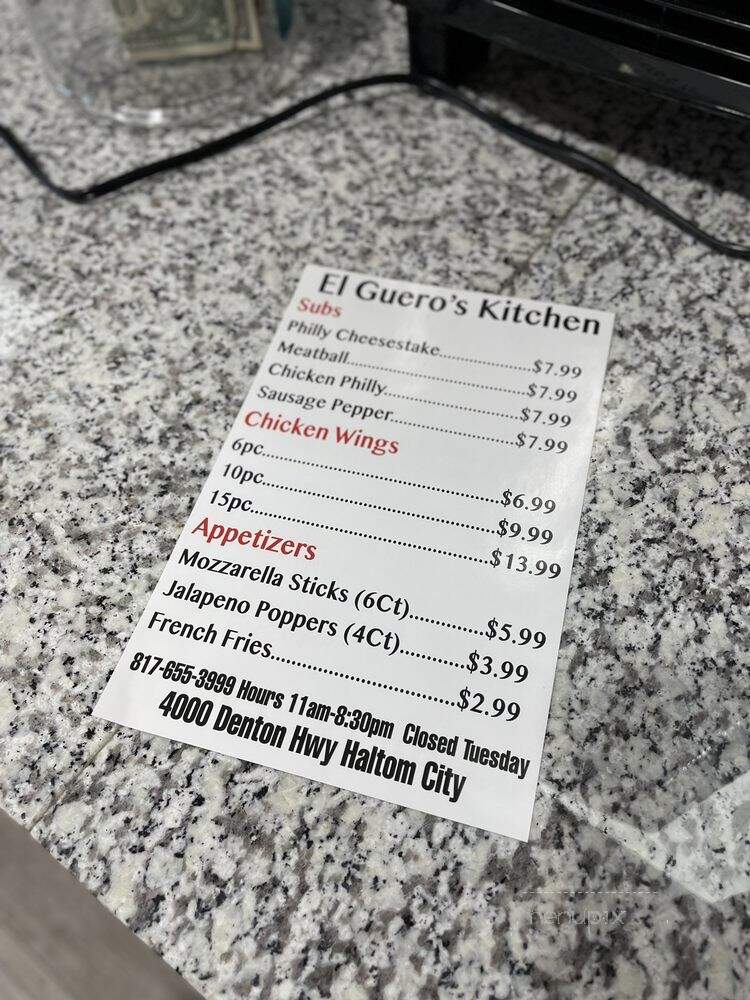 El Guero's Kitchen - Haltom City, TX menu_pic