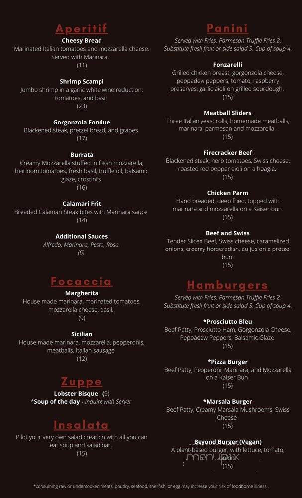 Fable's Kitchen & Bar - Red Wing, MN menu_pic