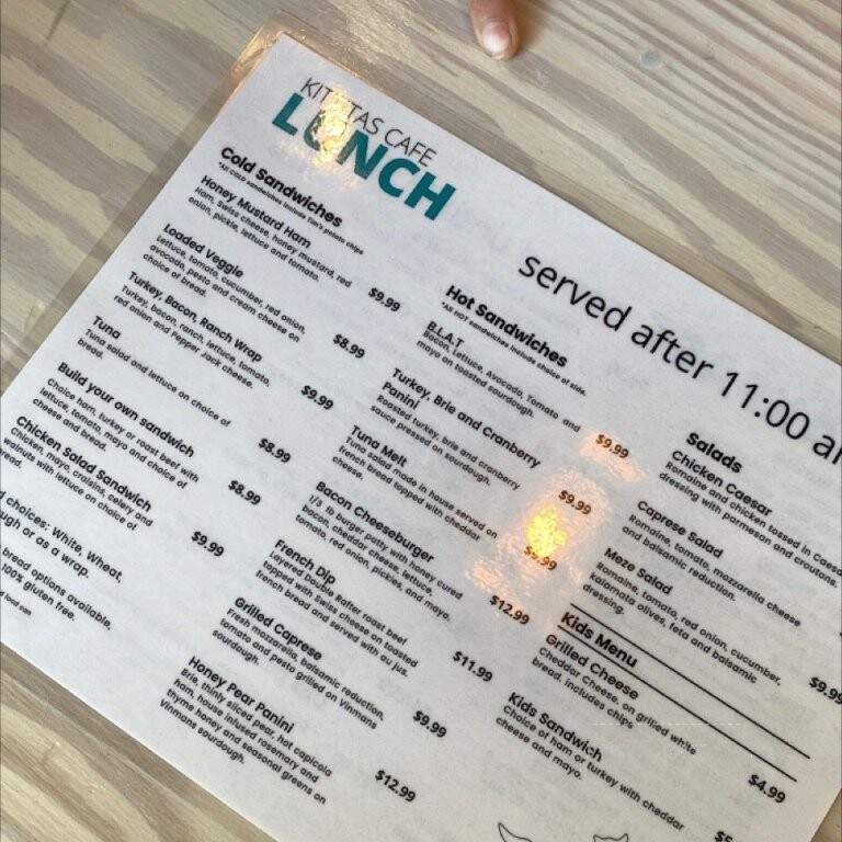 Kittitas Cafe - Kittitas, WA menu_pic