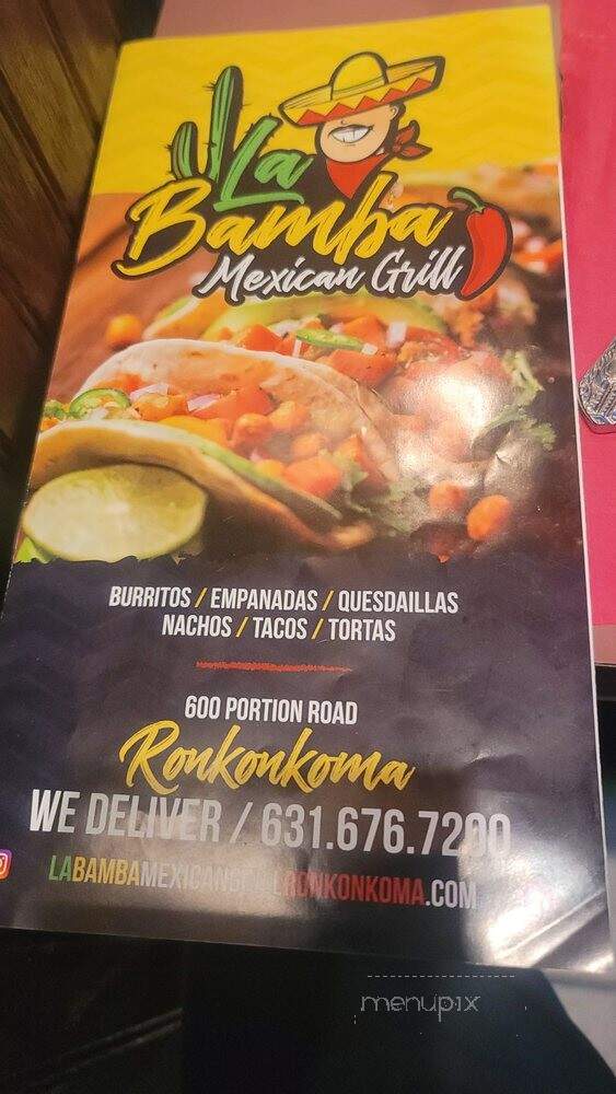 La Bamba Mexican Grill - Ronkonkoma, NY menu_pic