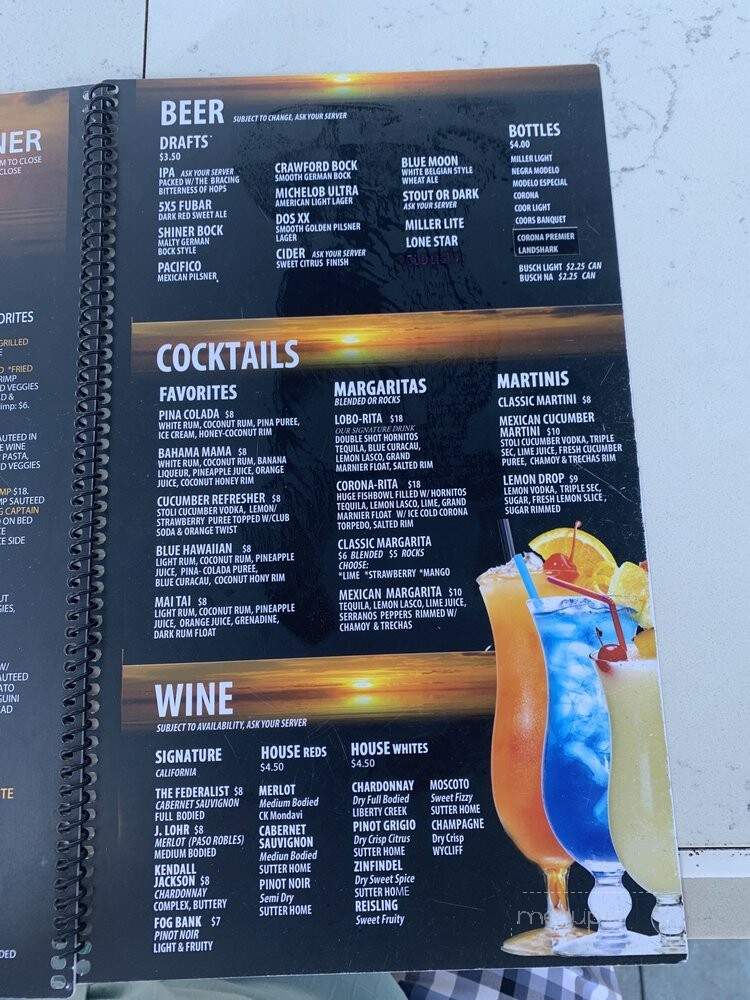 Lobo Del Mar Cafe - South Padre Island, TX menu_pic