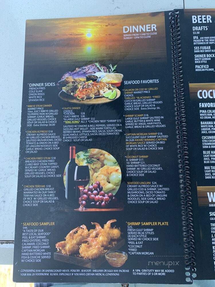 Lobo Del Mar Cafe - South Padre Island, TX menu_pic