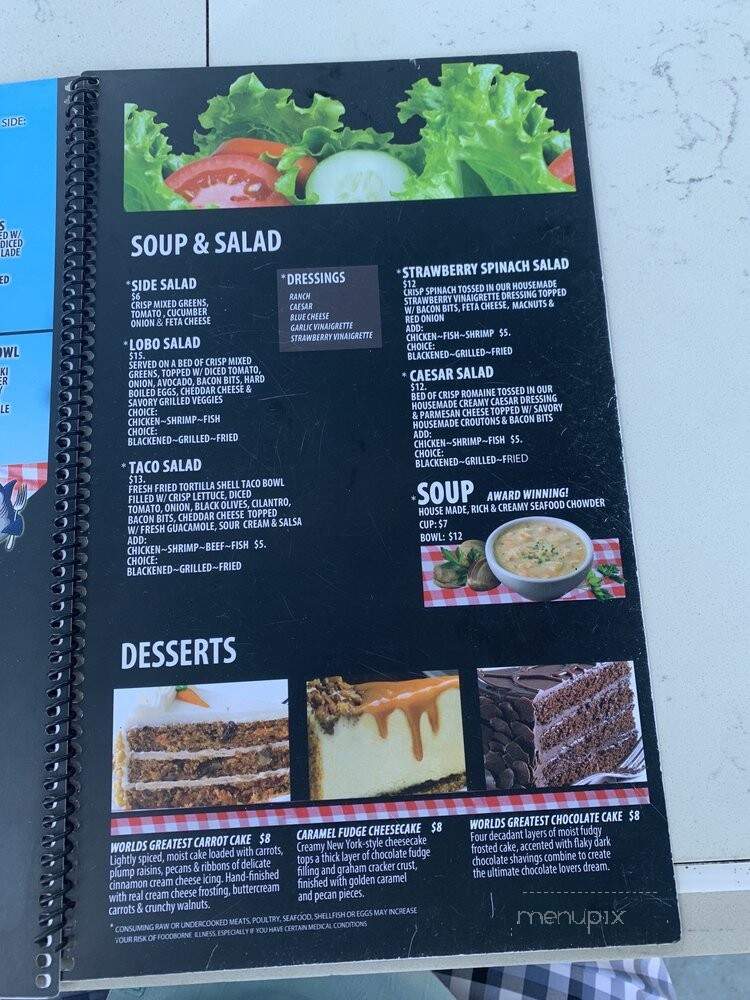 Lobo Del Mar Cafe - South Padre Island, TX menu_pic