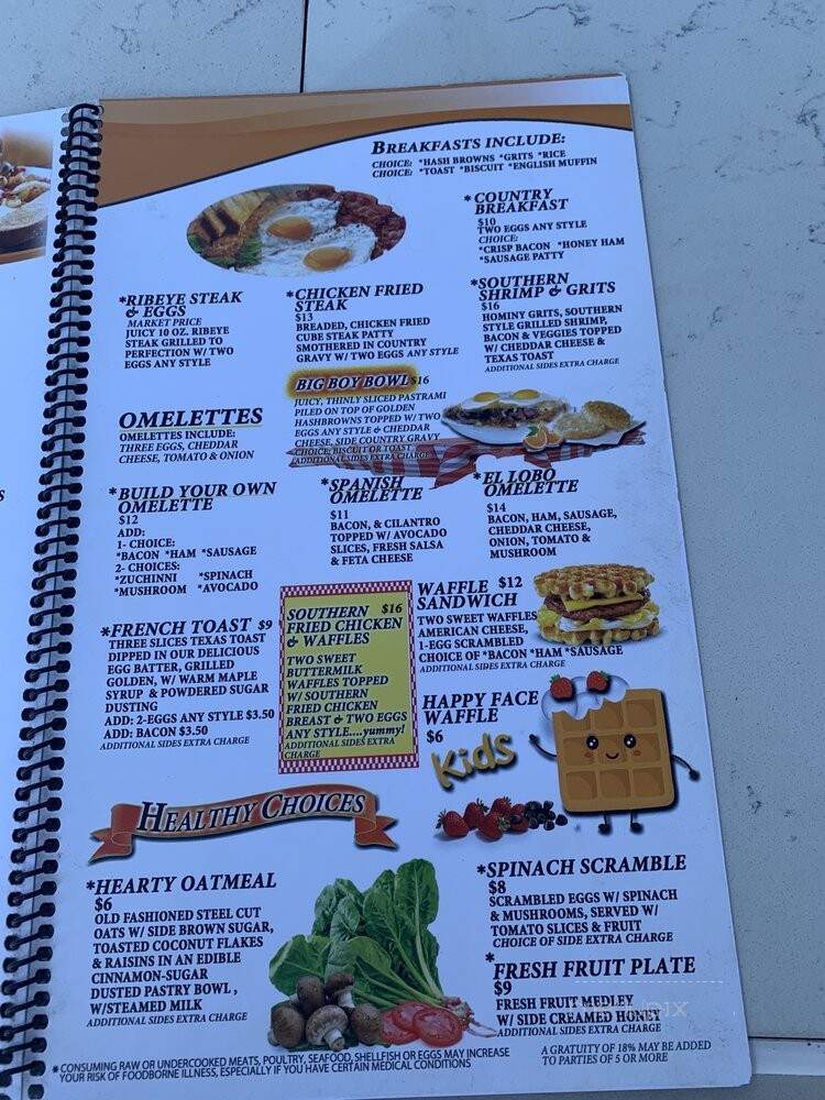 Lobo Del Mar Cafe - South Padre Island, TX menu_pic