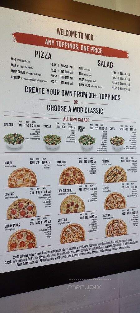 MOD Pizza - Lee's Summit, MO menu_pic