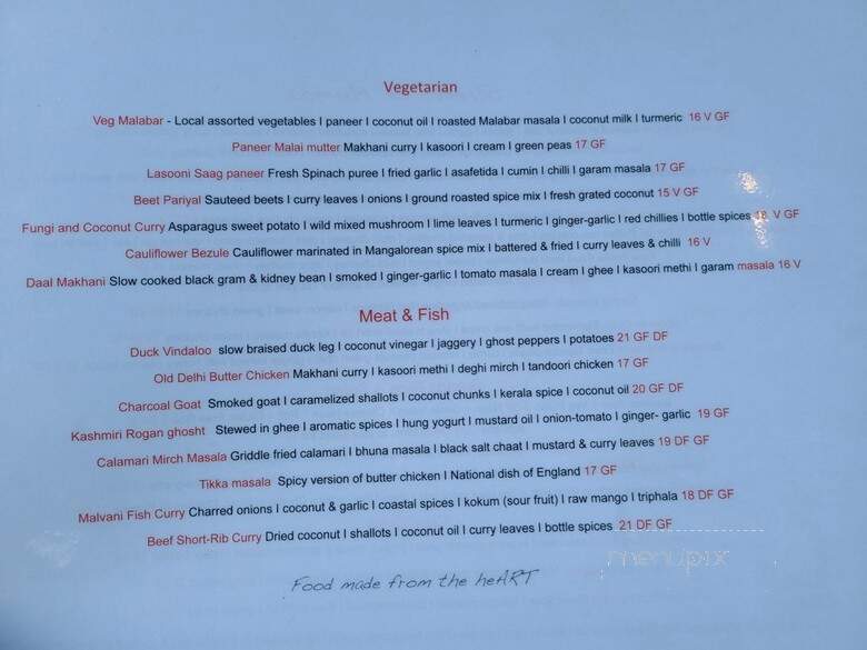 Mumbai Local - Canmore, AB menu_pic