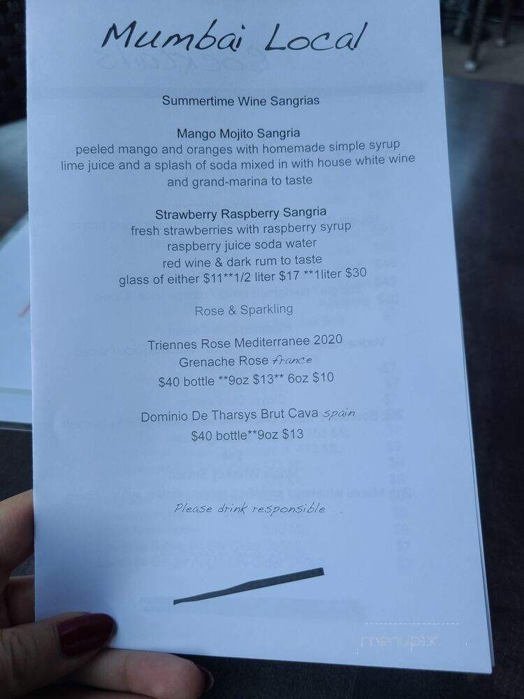Mumbai Local - Canmore, AB menu_pic