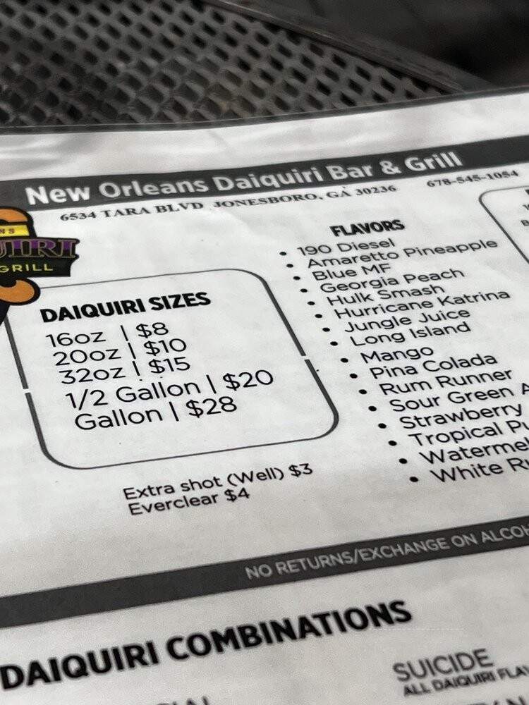 New Orleans Daiquiri Bar & Grill - Jonesboro, GA