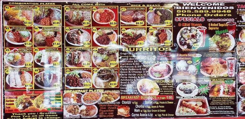 Nortenitos - Albuquerque, NM menu_pic