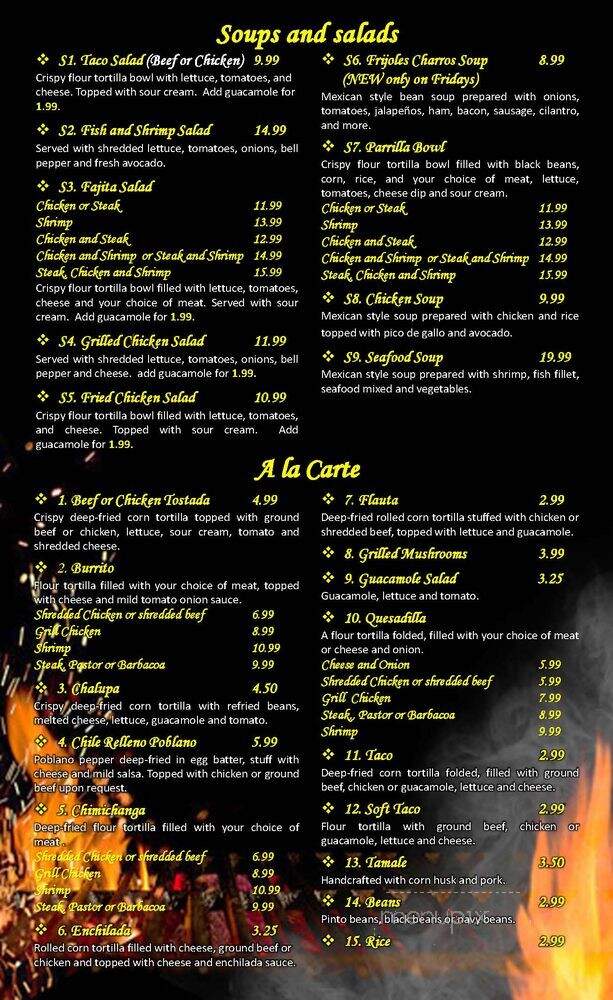 Parrilla Loca - Hope Hull, AL menu_pic