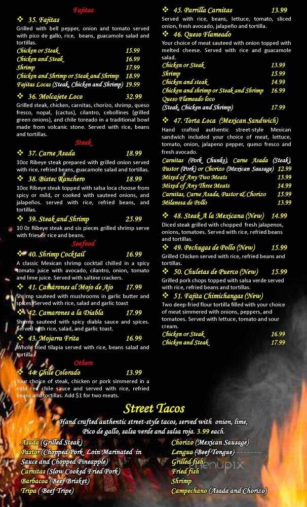 Parrilla Loca - Hope Hull, AL menu_pic