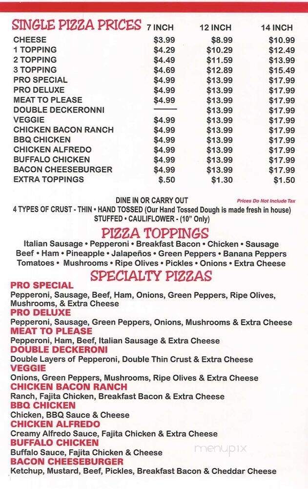 Pizza Pro - Lonoke, AR menu_pic