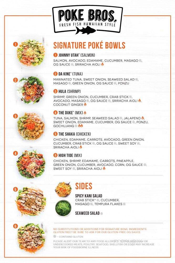 Poke Bros - Bolingbrook, IL menu_pic