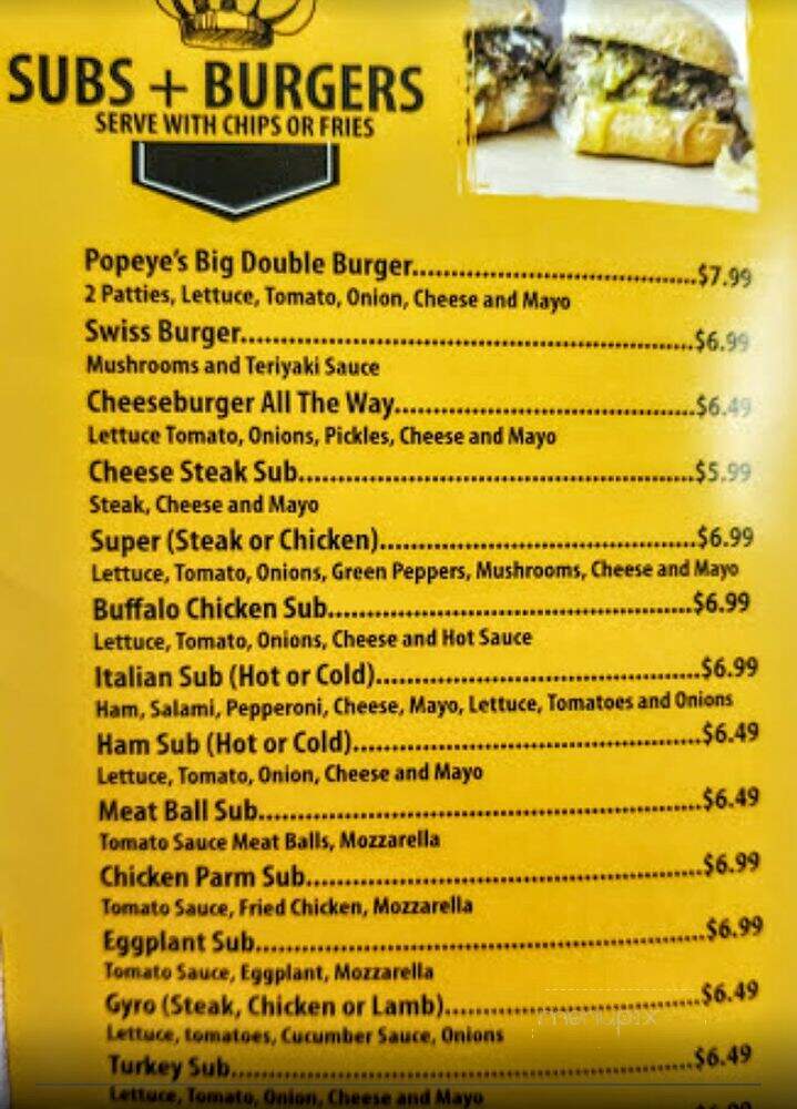 Popeye's Pizzaria - Asheboro, NC menu_pic