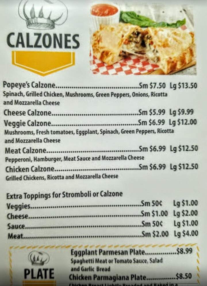 Popeye's Pizzaria - Asheboro, NC menu_pic
