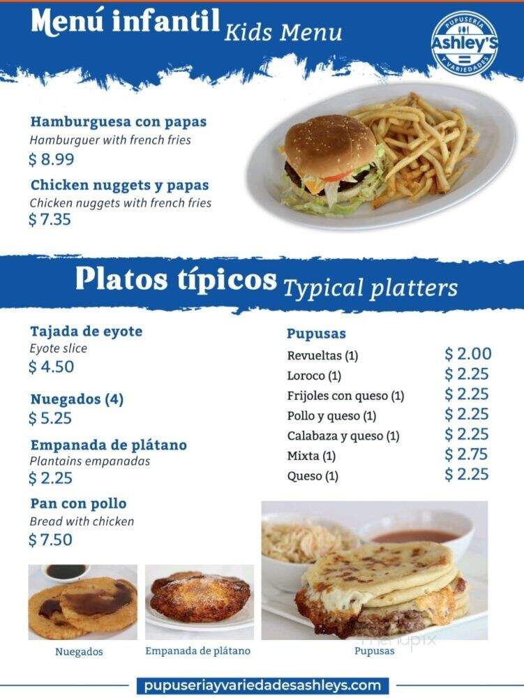 Pupuseria Y Variedades Ashley's - Houston, TX menu_pic