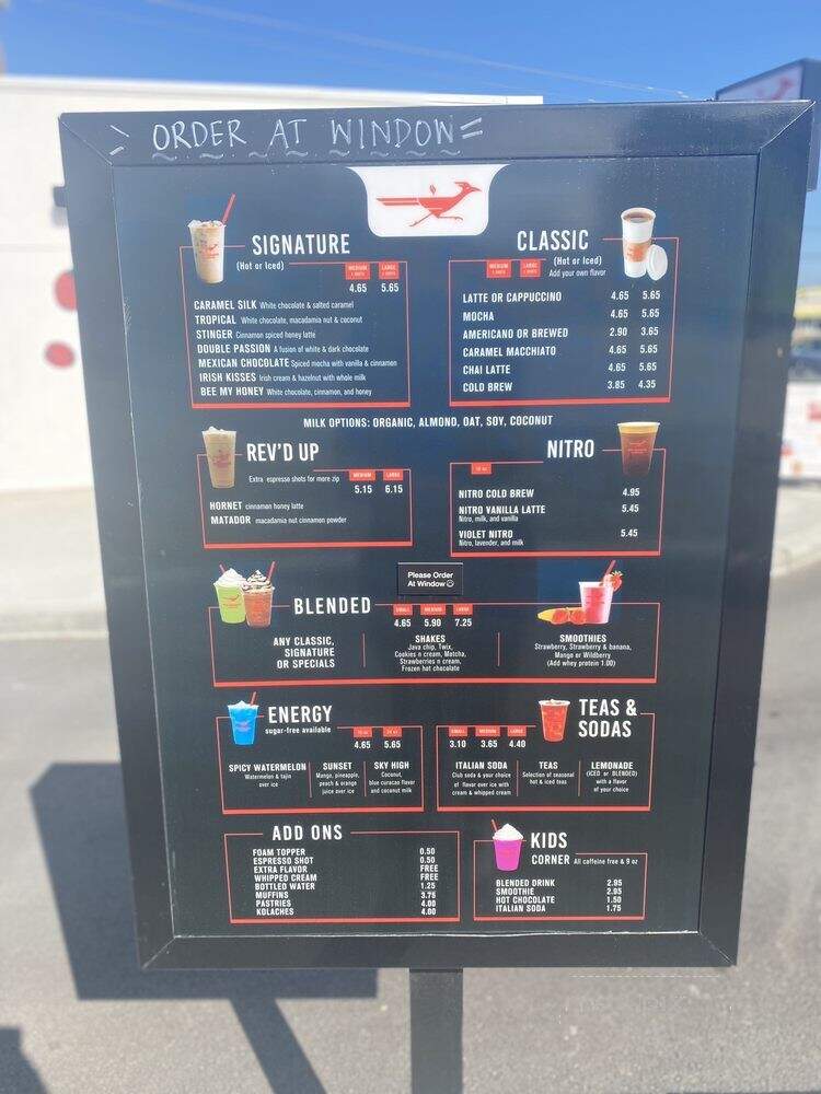 Red Runner Coffee - San Antonio, TX menu_pic