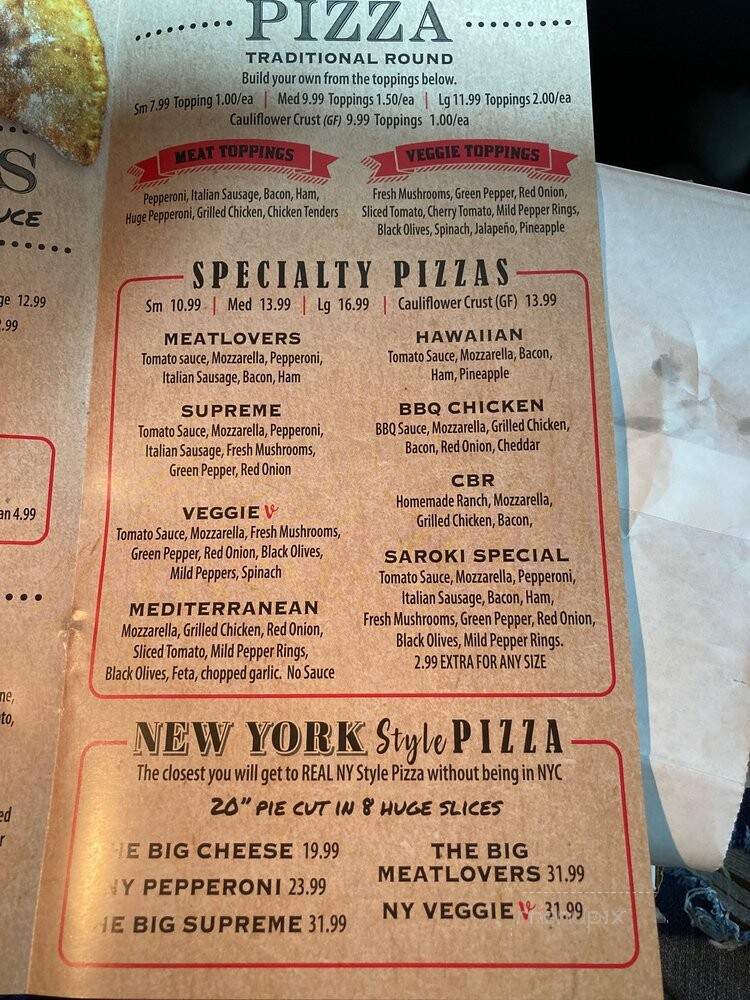 Saroki's Crispy Chicken & Pizza - Romulus, MI menu_pic