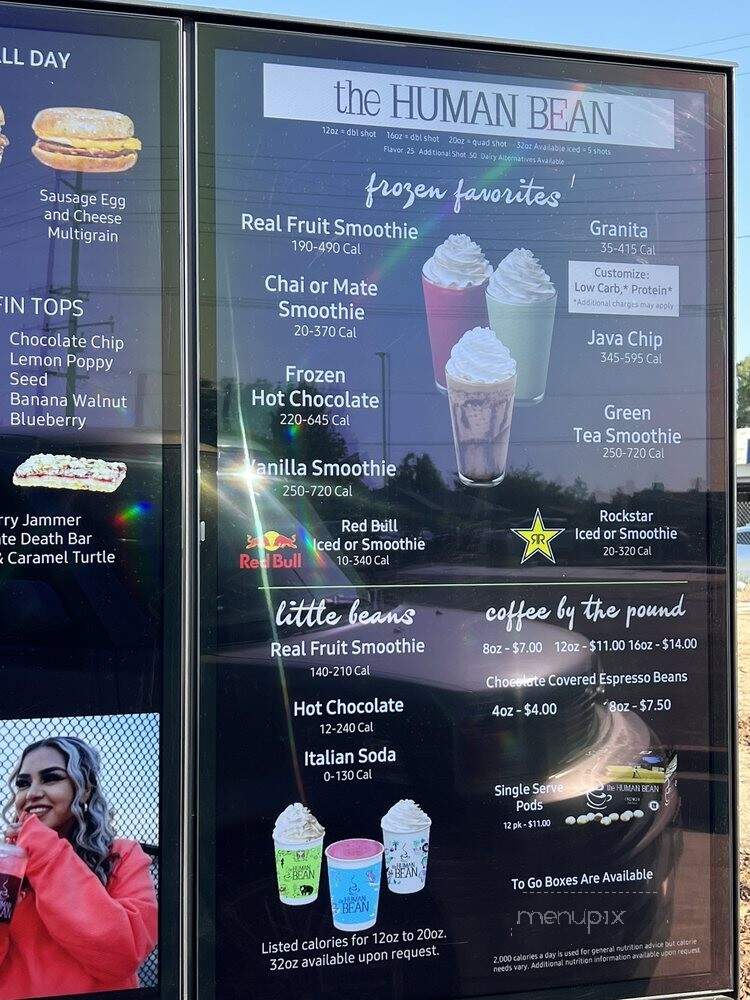 The Human Bean - Porterville, CA menu_pic
