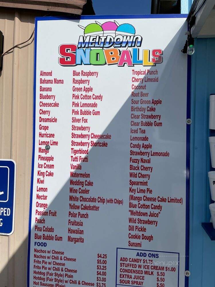 The Meltdown Snoballs - Brusly, LA