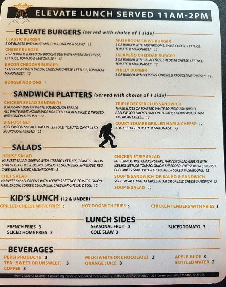 Elevate Breakfast Company - Marion, NC menu_pic