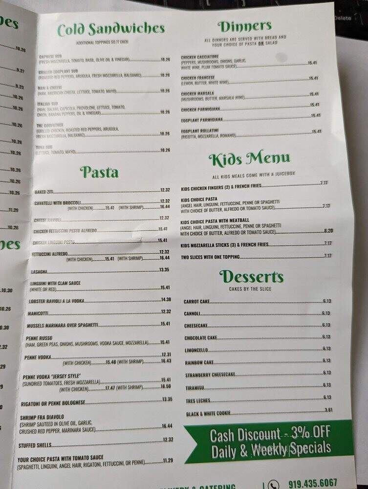 George's Pizzeria - Wake Forest, NC menu_pic