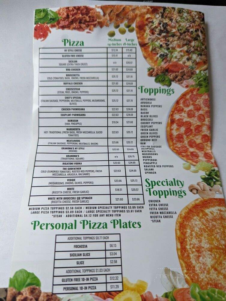 George's Pizzeria - Wake Forest, NC menu_pic