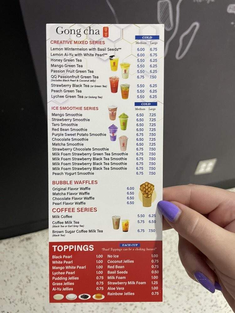Gong Cha - Palm Springs, FL menu_pic