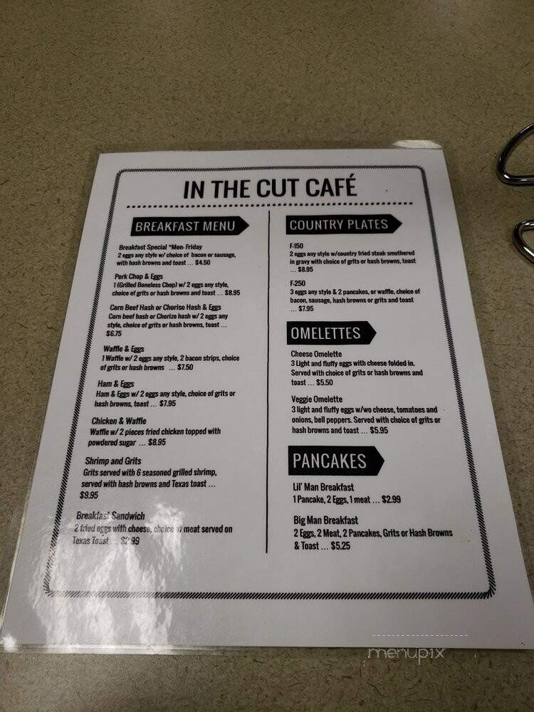In the Cut Cafe - Garland, TX menu_pic
