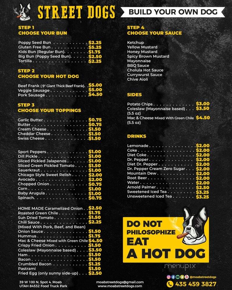 Moab Street Dogs - Moab, UT menu_pic
