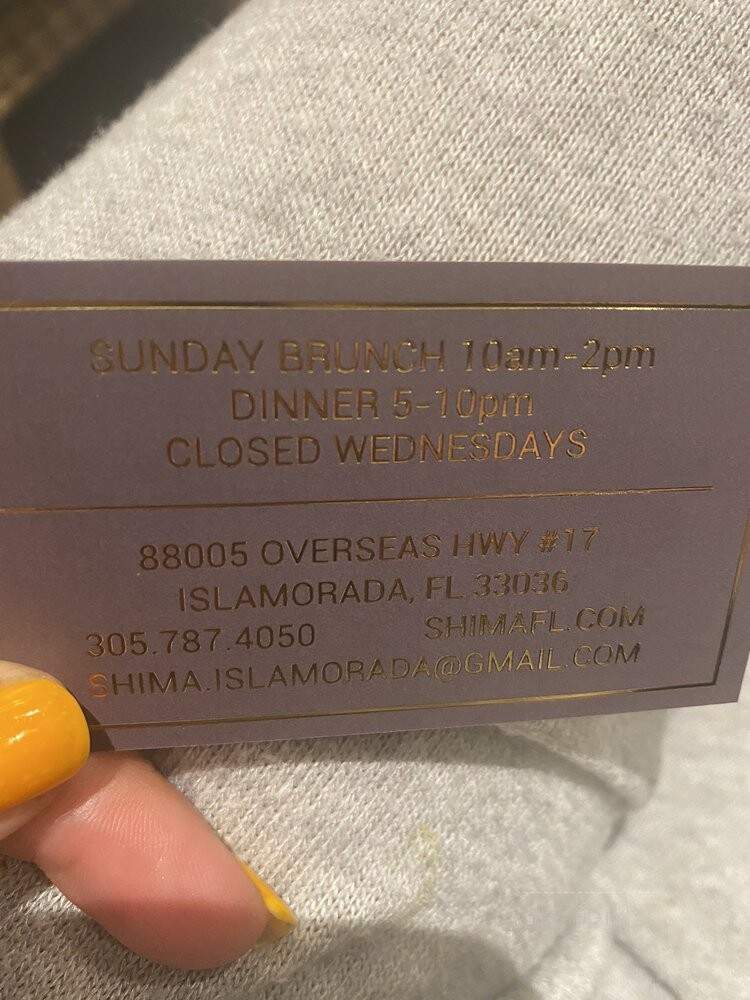 Shima Sushi & Champagne - Islamorada, FL menu_pic