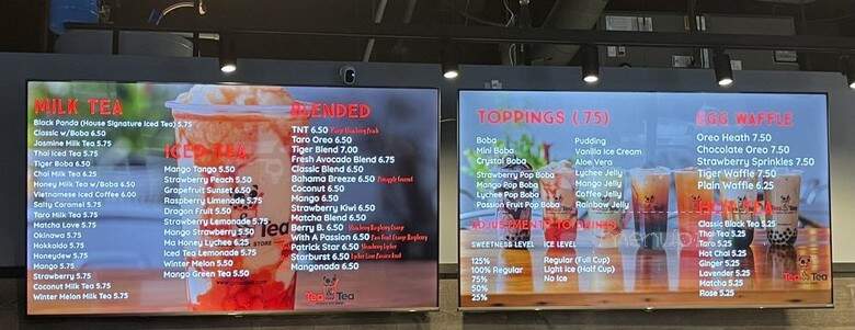 Tea & Tea - Beaverton, OR menu_pic