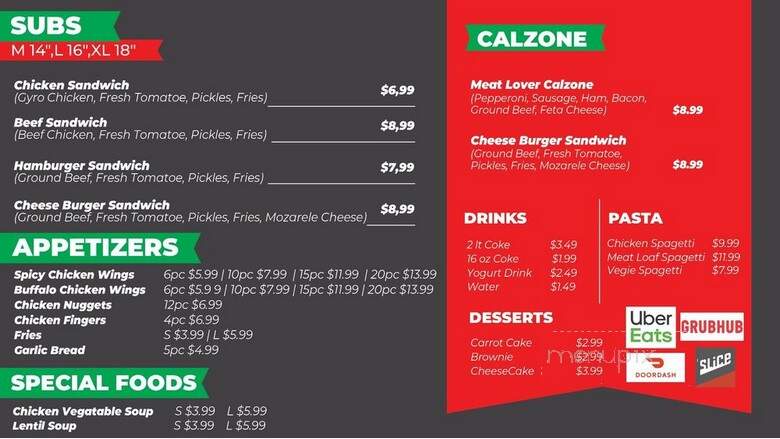Time Pizza - Houston, TX menu_pic