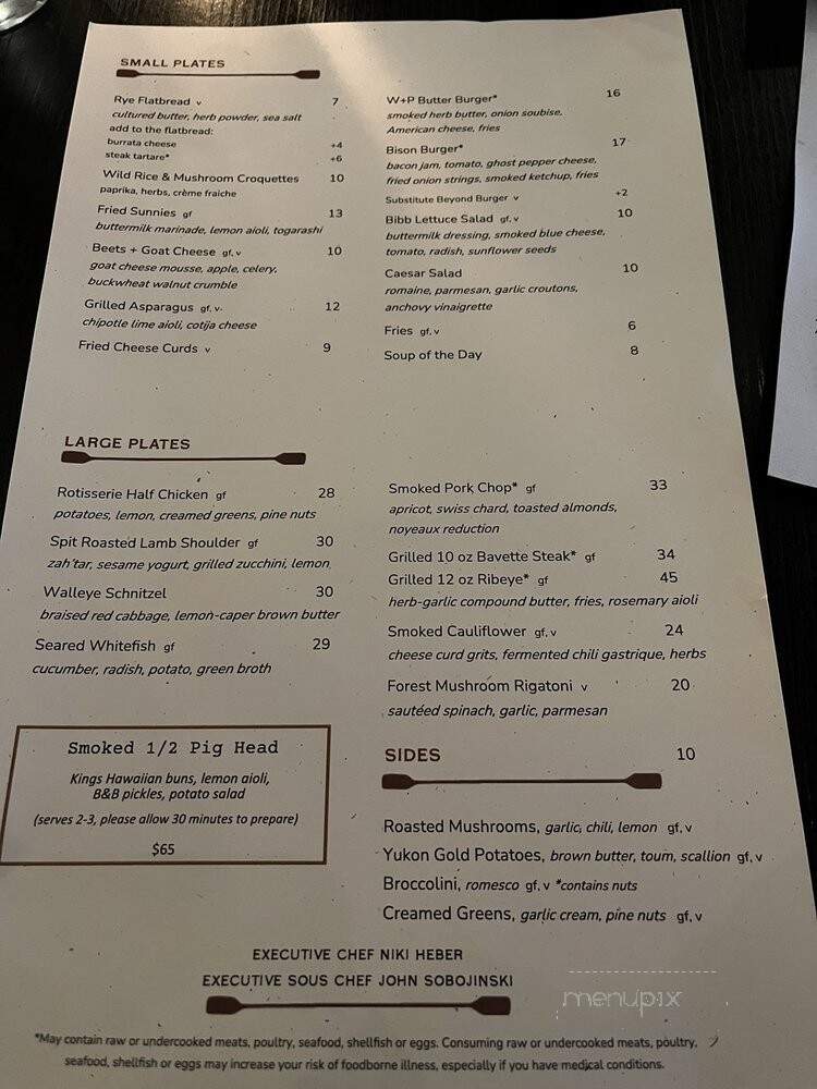 Wood + Paddle Eatery - Minneapolis, MN menu_pic