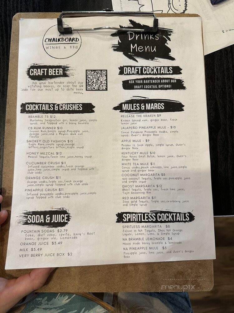 Chalkboard Wings & BBQ - Alexandria, VA menu_pic