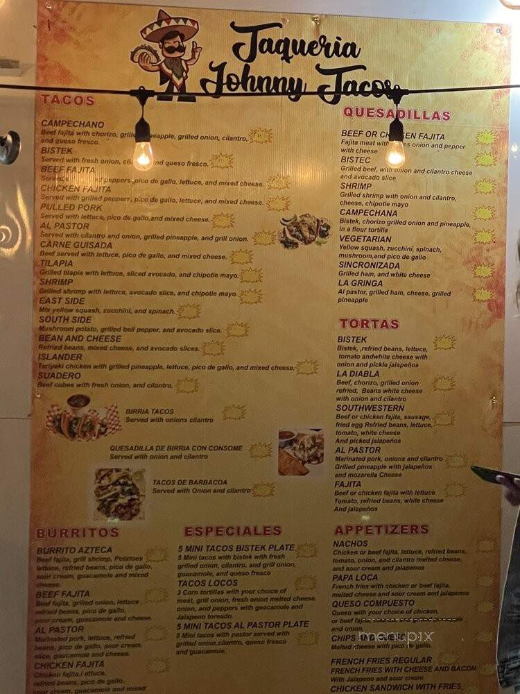 Taqueria Johnny Tacos - Austin, TX menu_pic