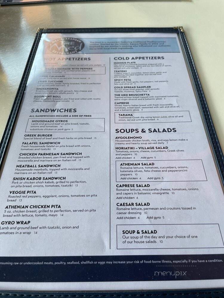 The Med - Indianapolis, IN menu_pic