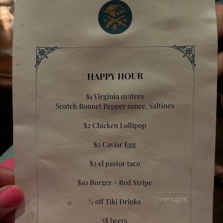 Bonny's Hideaway - Charleston, SC menu_pic