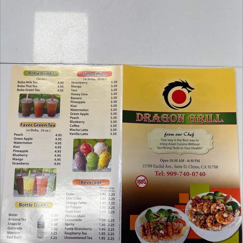 Dragon Grill - Chino, CA menu_pic