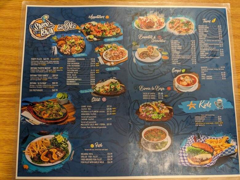 El Sabor de la Baja - Oklahoma City, OK menu_pic