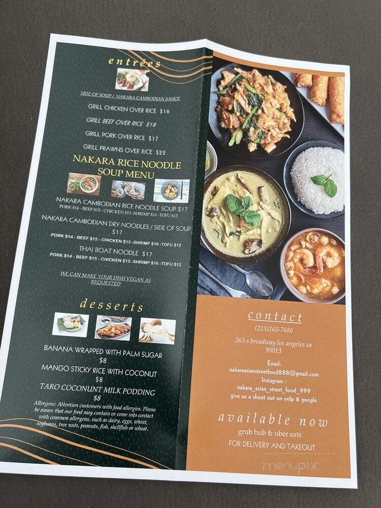 Nakara Asian Street Food - Los Angeles, CA menu_pic