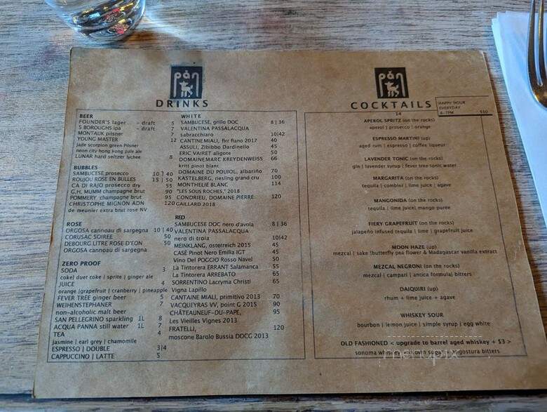 Pan - New York, NY menu_pic