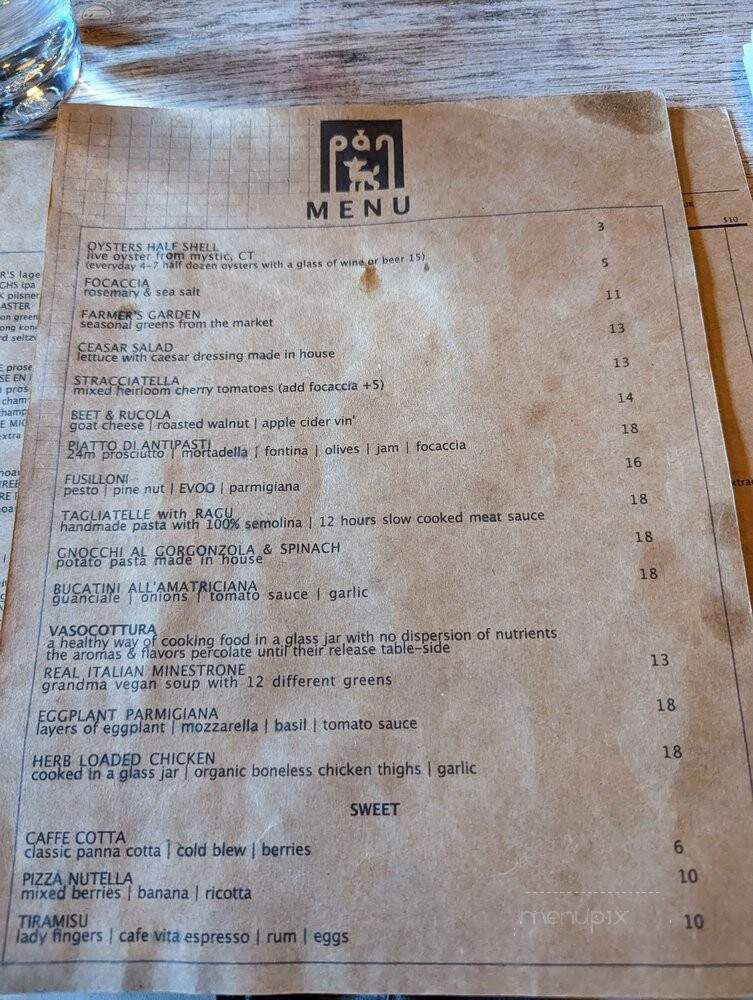 Pan - New York, NY menu_pic