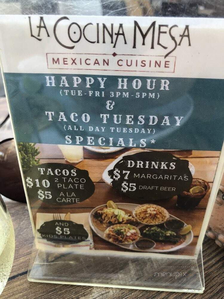 La Cocina Mesa Mexican Kitchen - Carlsbad, CA menu_pic